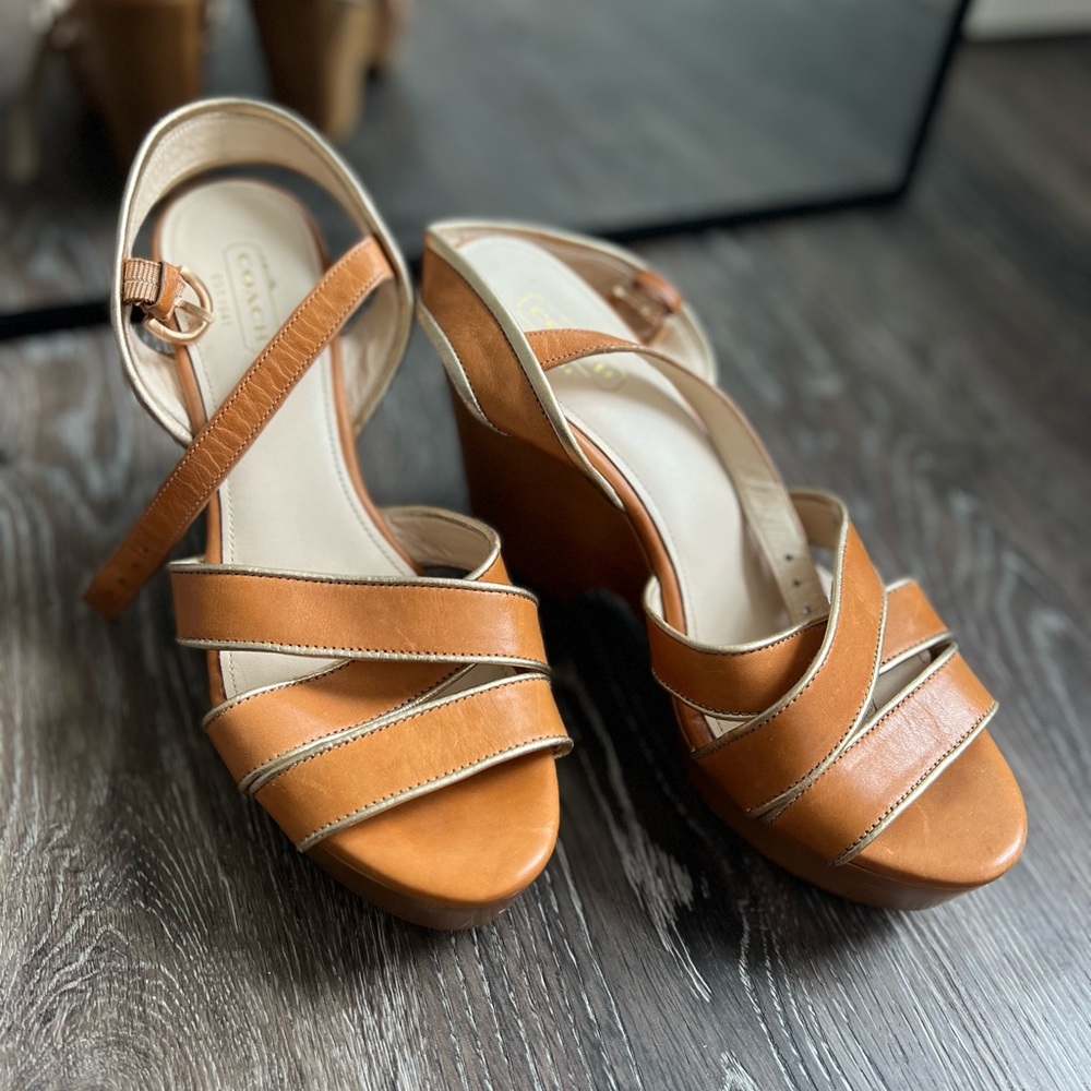 Coach | Wooden Wedge Heels | 7
